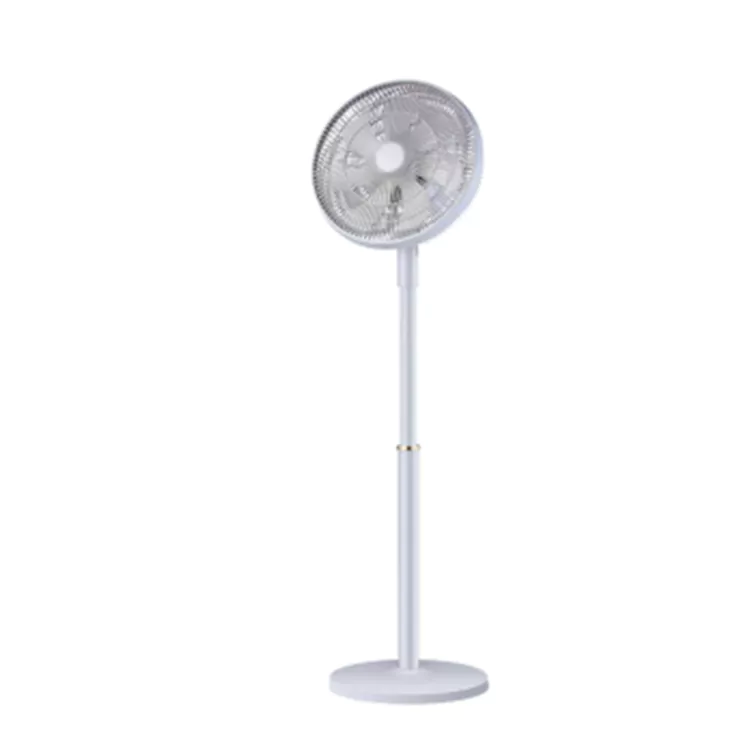 Ventilatore da pavimento meccanico minimalista bianco puro da 14 pollici