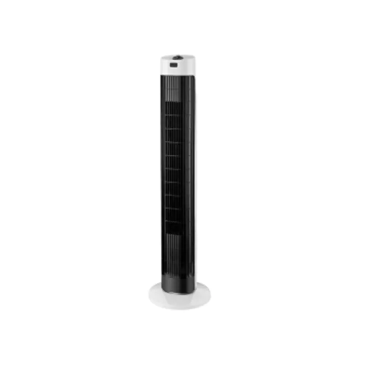 Ventilatore a torre senza lama minimalista in bianco e nero per uso domestico
